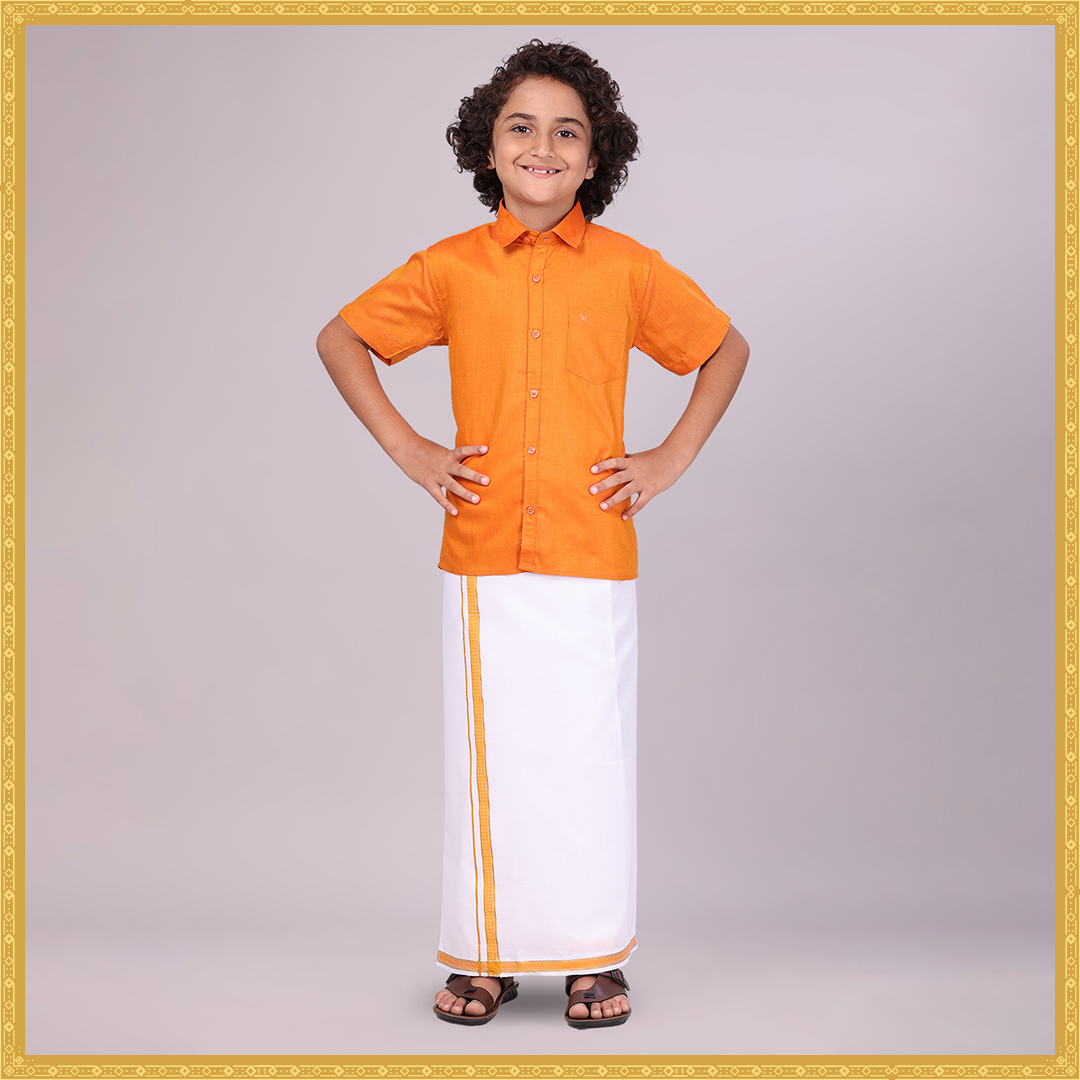 Kids Matching Shirt & Dhoti