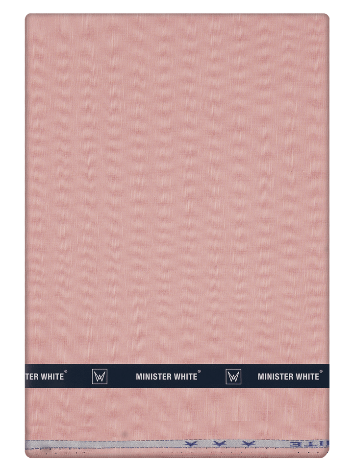 Men's Plain Cotton Linen Peach Color Shirt Fabric Spider Linen