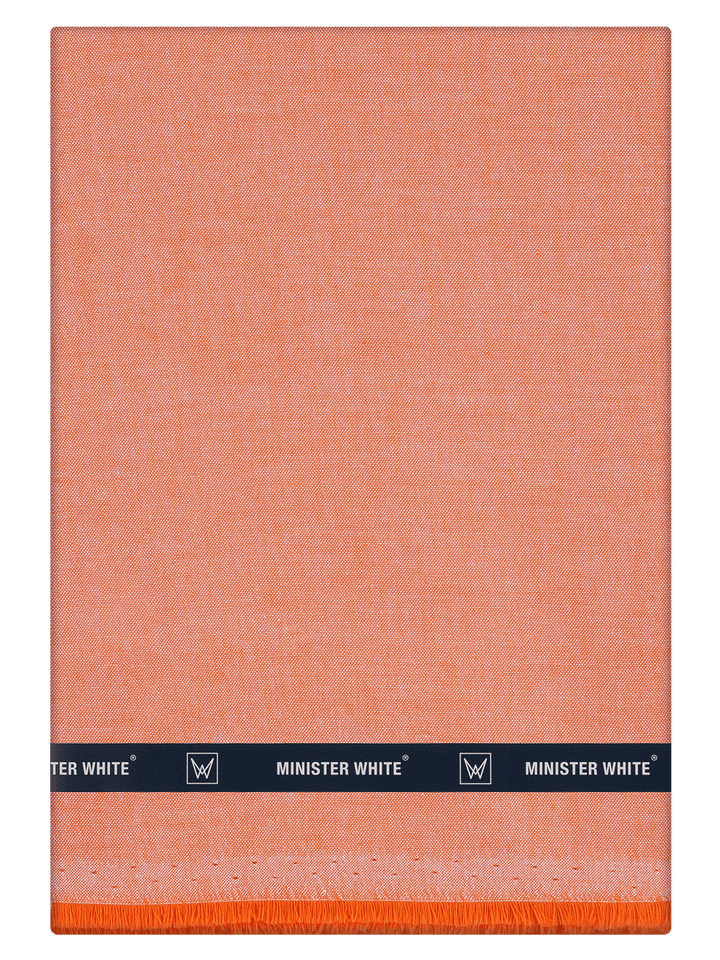 Men's Plain Giza Cotton Peach Color Shirt Fabric Carmy