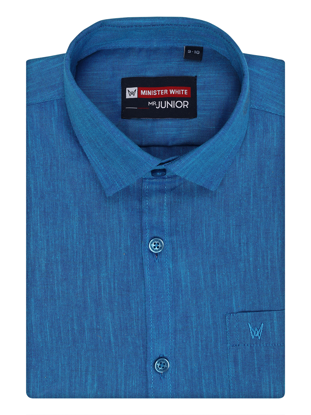 Boys Half Sleeves Blue Color Shirt by Minister White