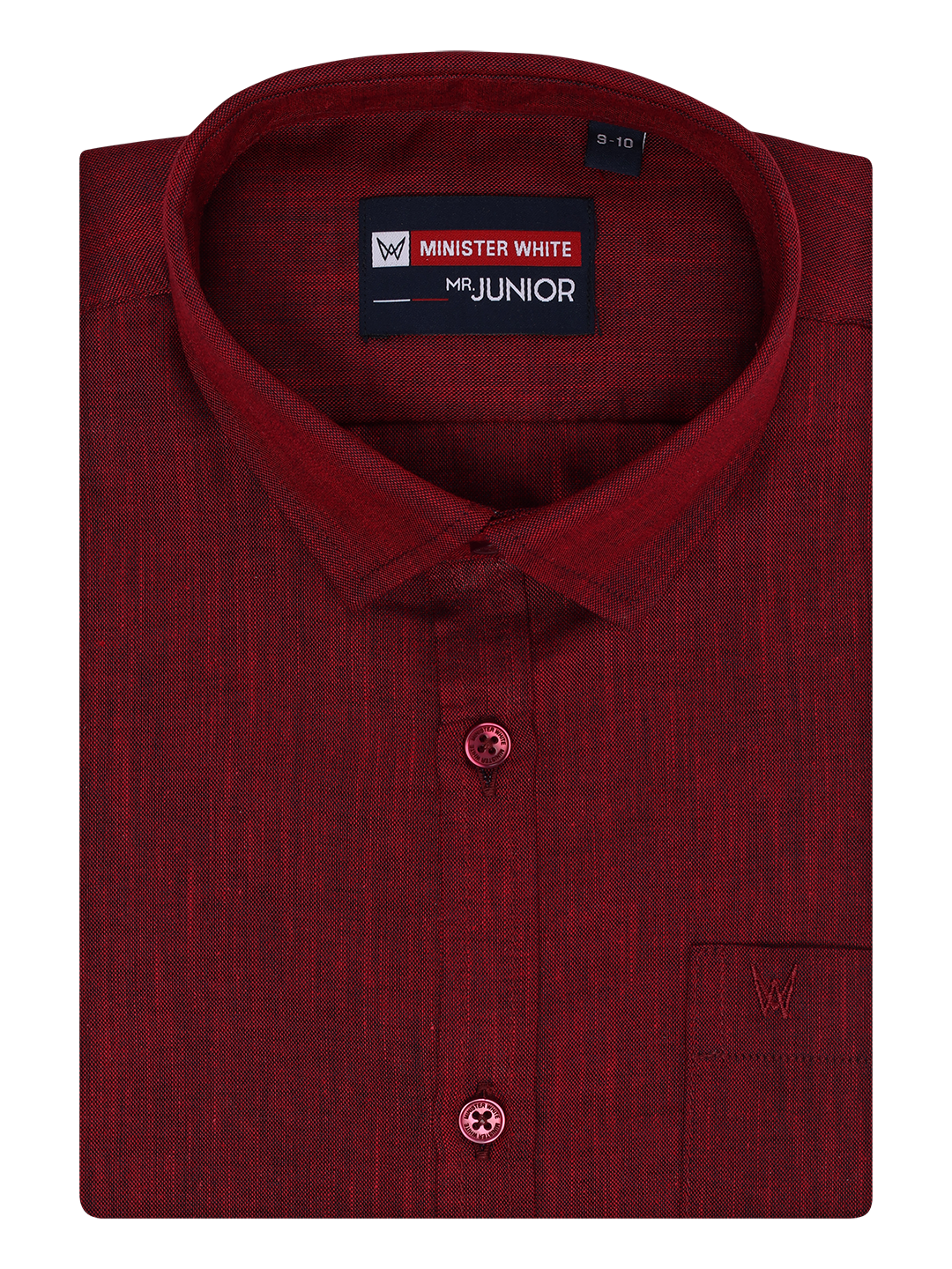 Boys Half Sleeves Maroon Color Shirt by Minister White