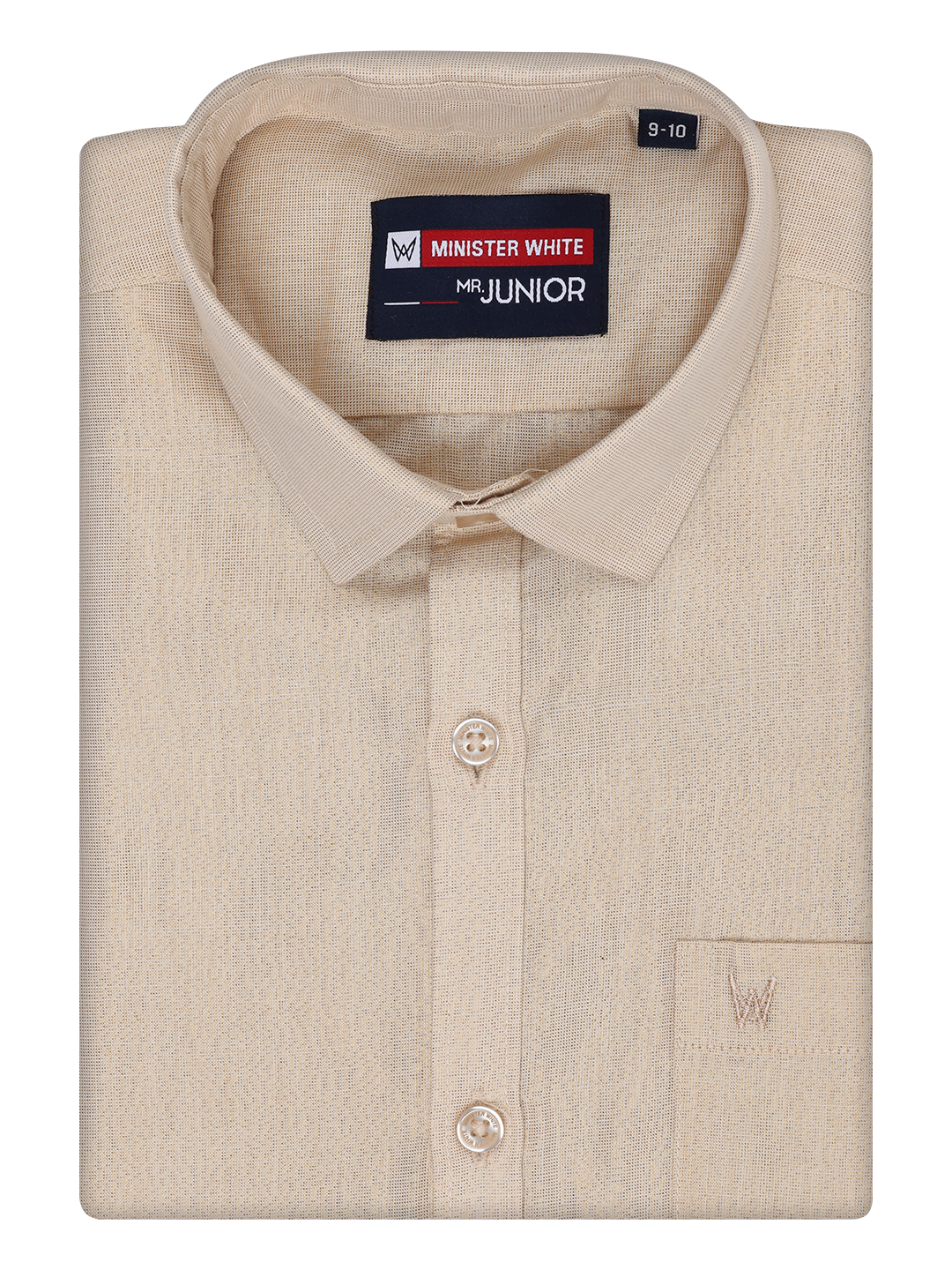 Boys Tissue Gold Colour Shirt by Minister White