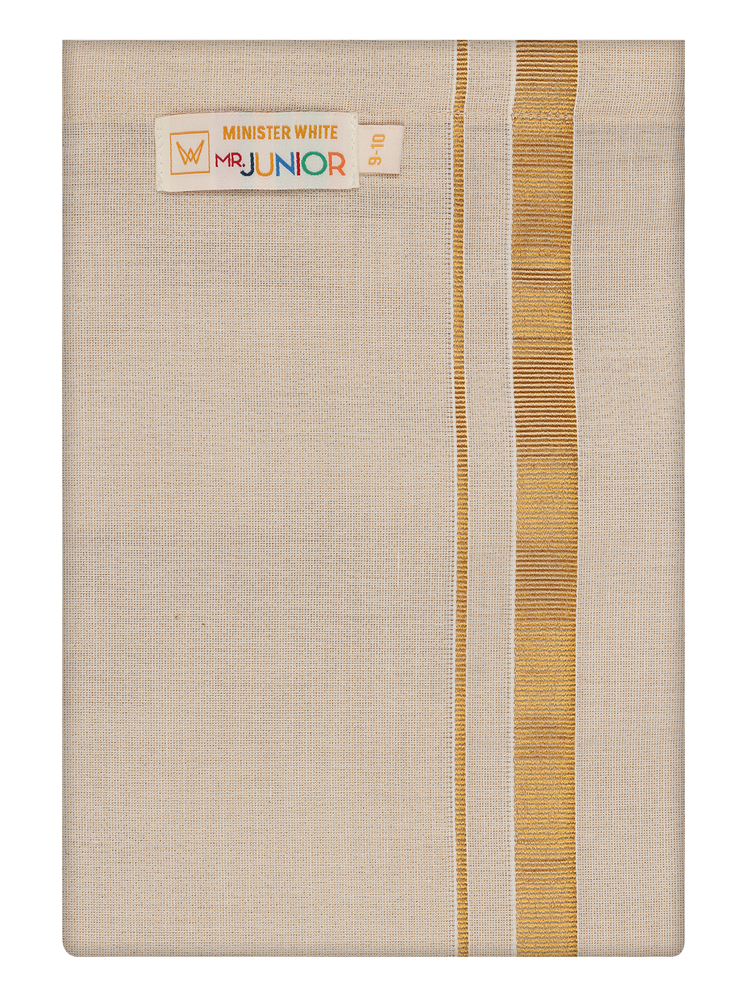 Boys Tissue Gold Colour Dhoti by Minister White