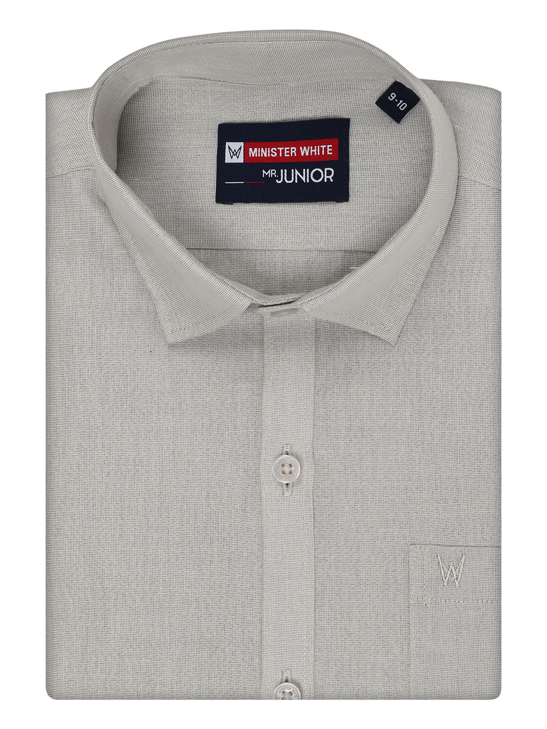 Boys Tissue Grey Colour Shirt by Minister White