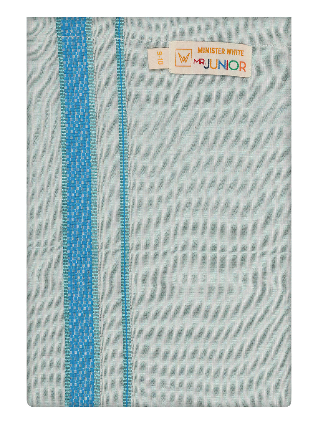 Kids Blue Tissue Matching Border Dhoti