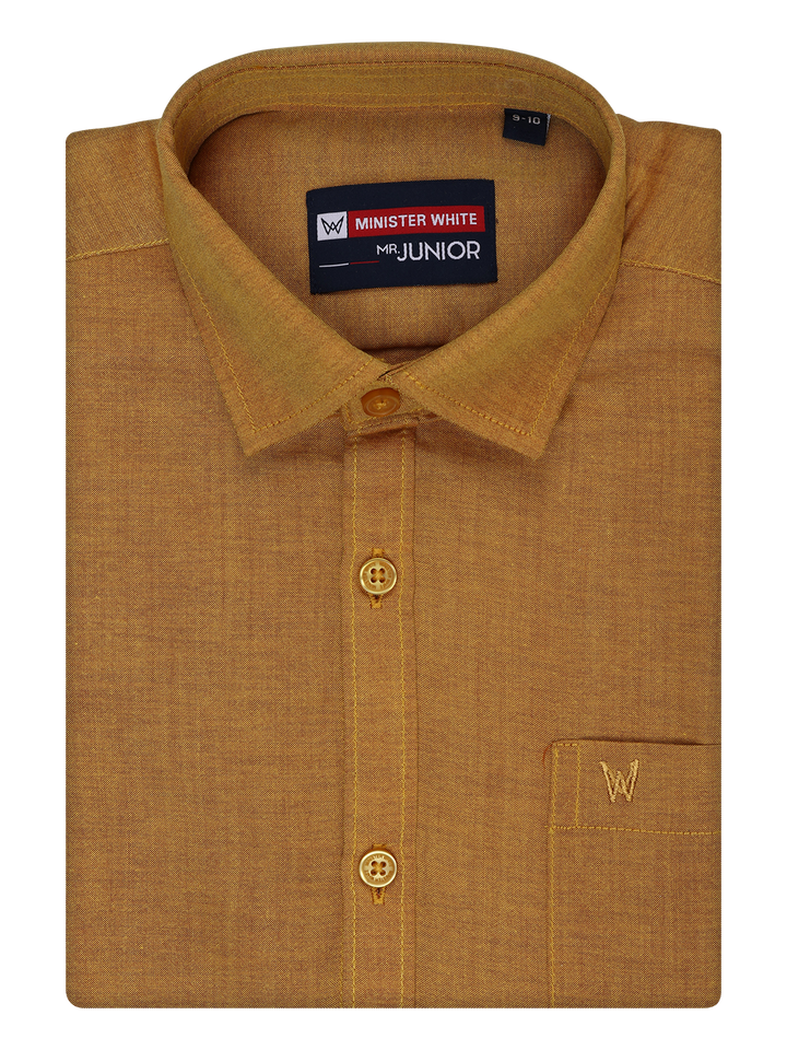 Kids Cotton Mustard Shirt