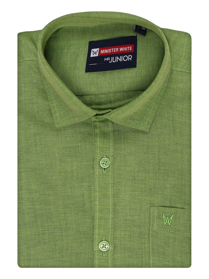 Kids Cotton Light Green Shirt