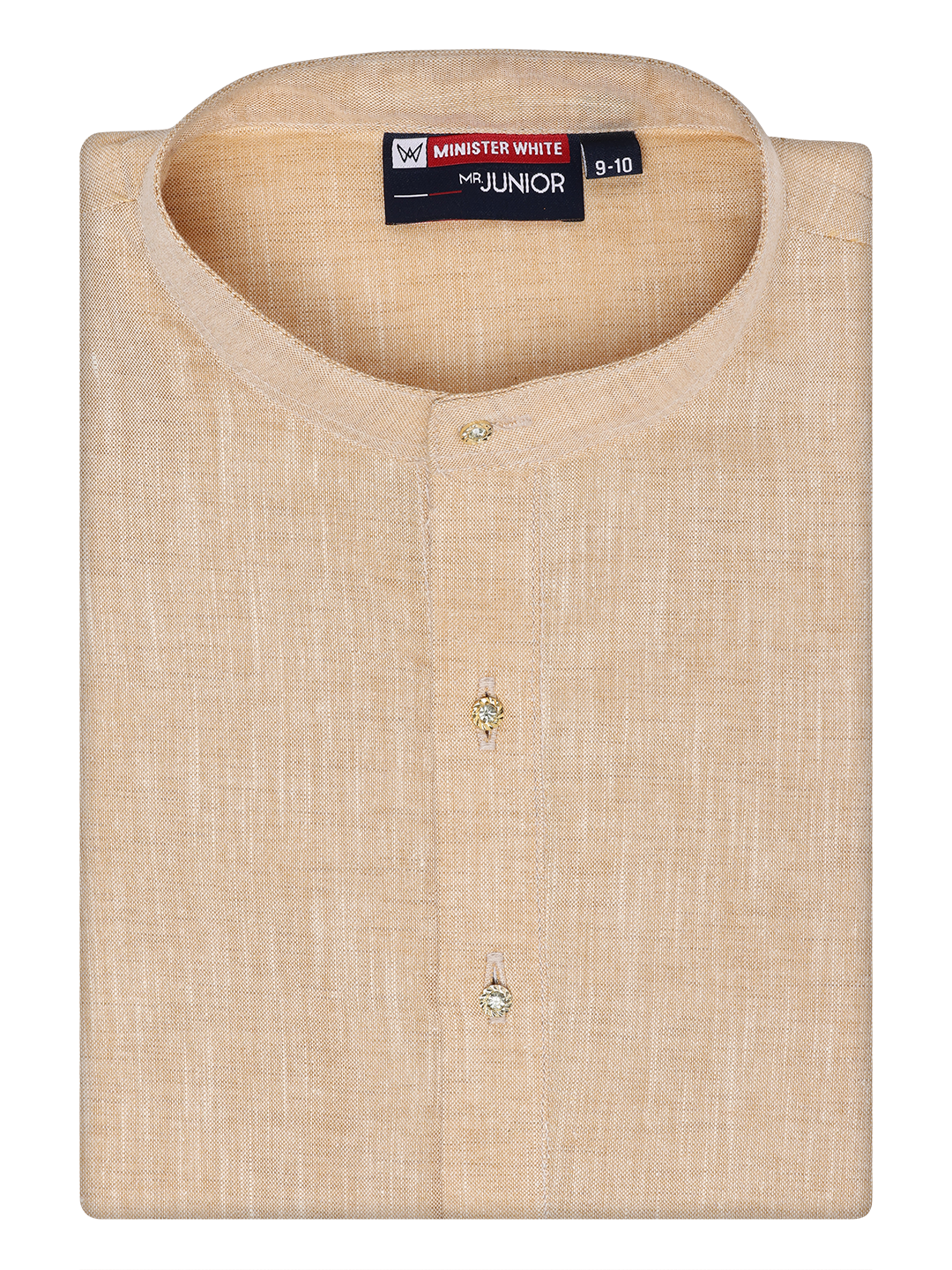 Boys Cotton Sandal Color Kurta by Minister White