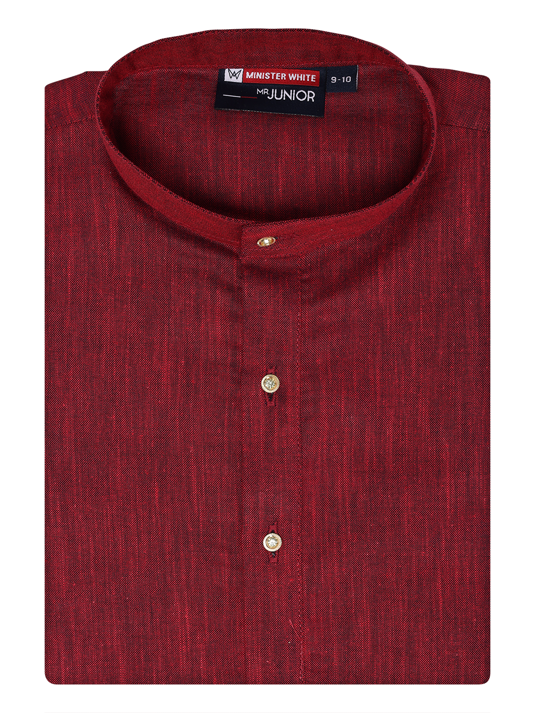 Boys Cotton Maroon Color Kurta by Minister White
