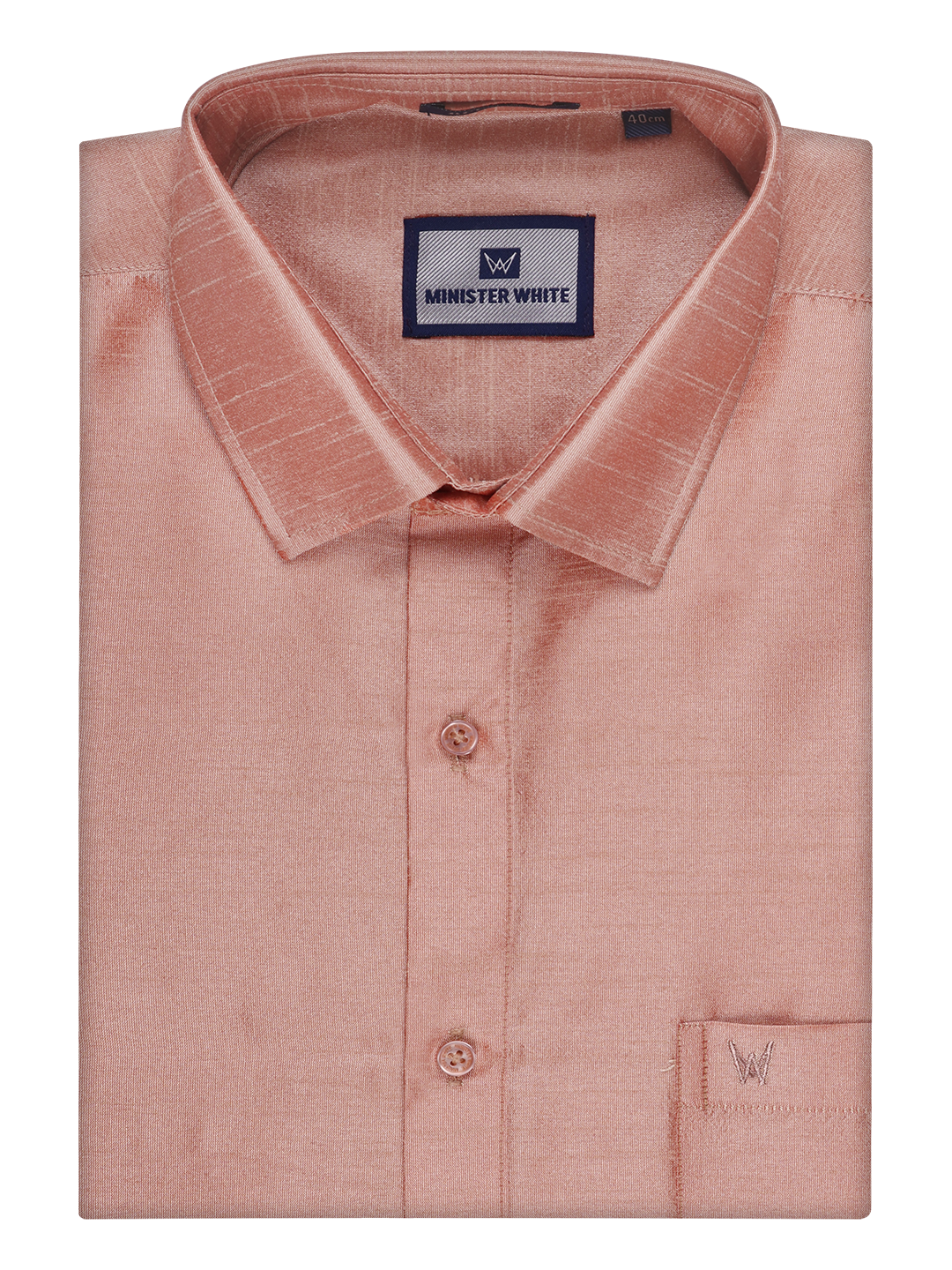 Mens Light Brown Dupion Satin Color Shirt by Minister White