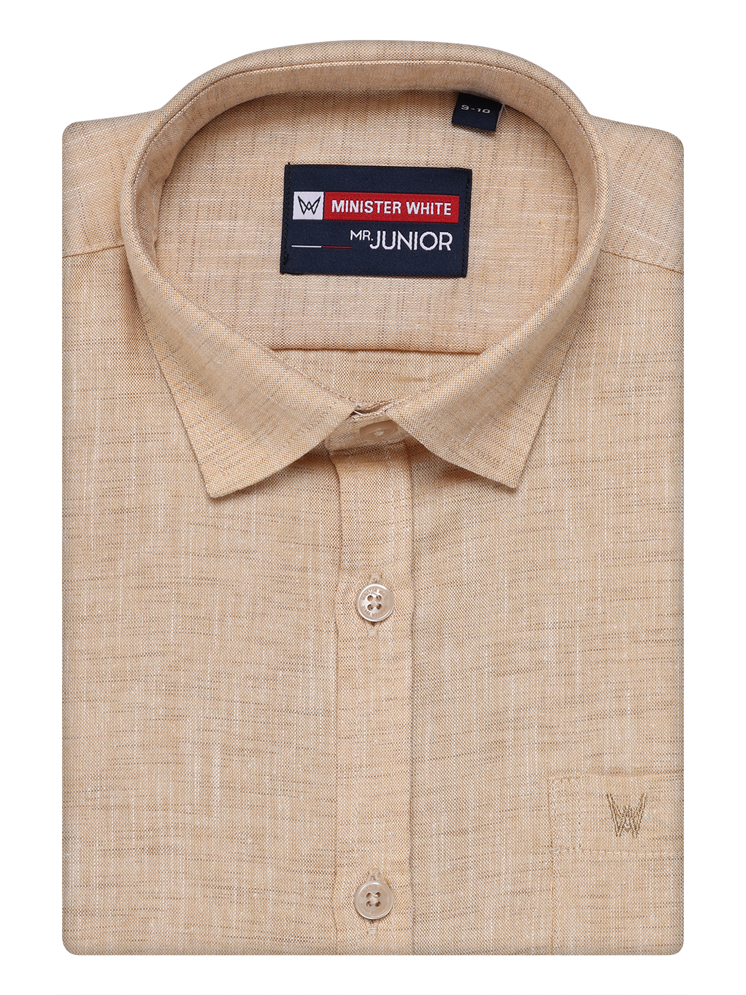 Boys Cotton Sandal Colour Half Sleeves Shirt Friendly Boy by Minister White