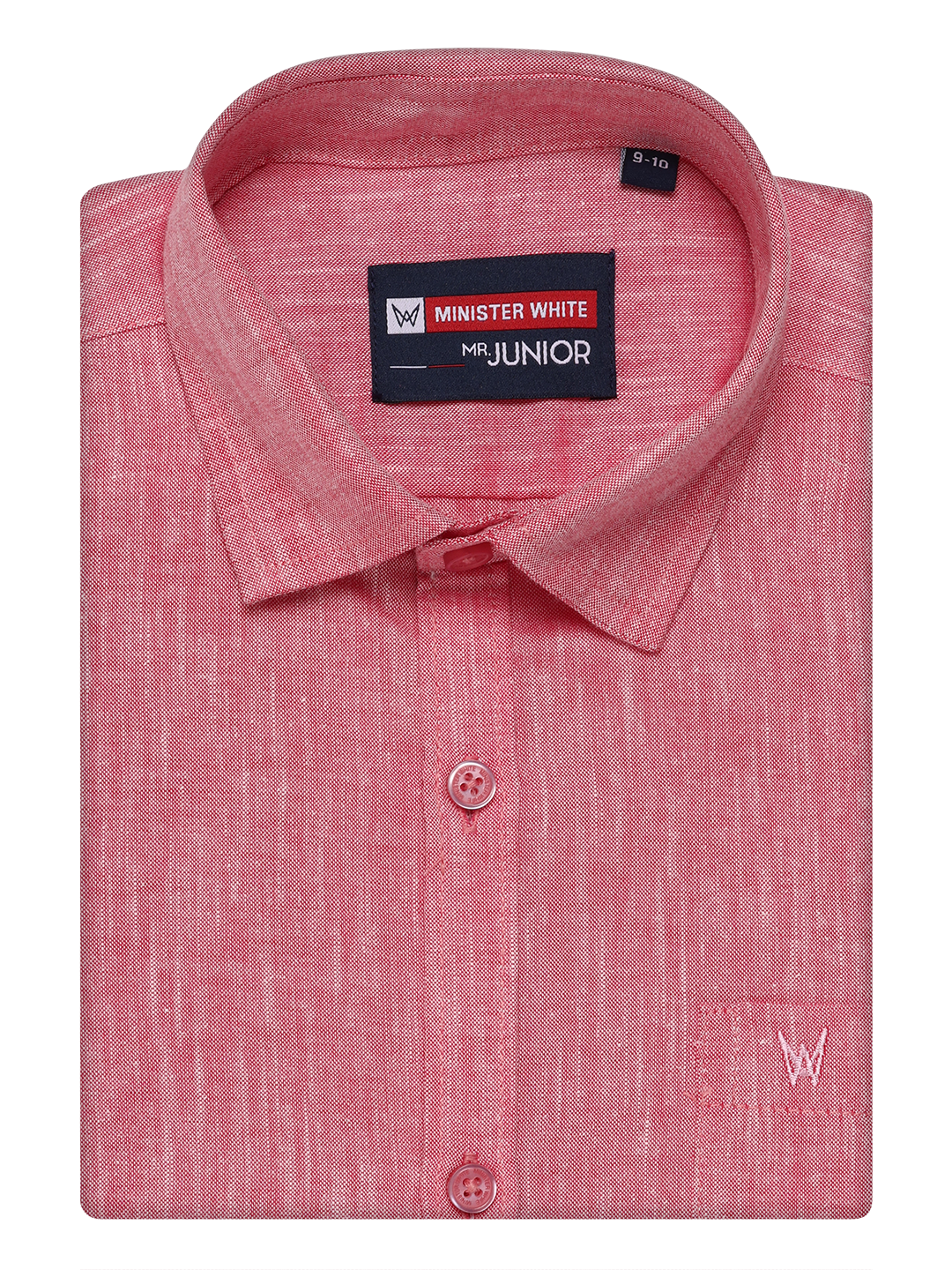 Boys Cotton Pink Colour Half Sleeves Shirt Friendly Boy by Minister White