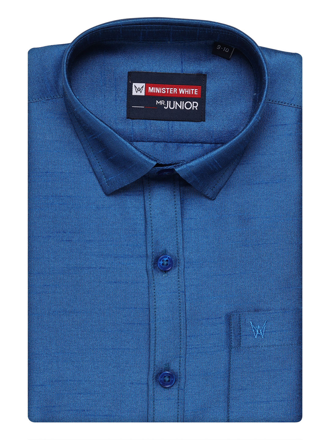 Boys Blue Colour Half Sleeves Shirt Intense Boy by Minister White