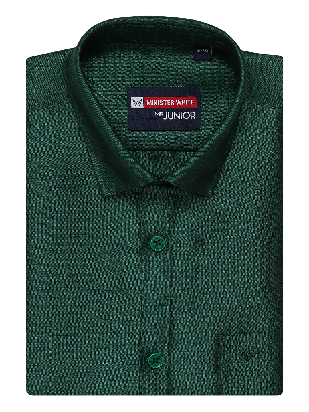 Boys Dark Green Colour Half Sleeves Shirt Intense Boy by Minister White