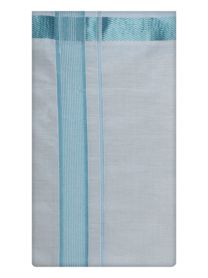 Mens Tissue Stripes Mint Blue Shirt by Minister White