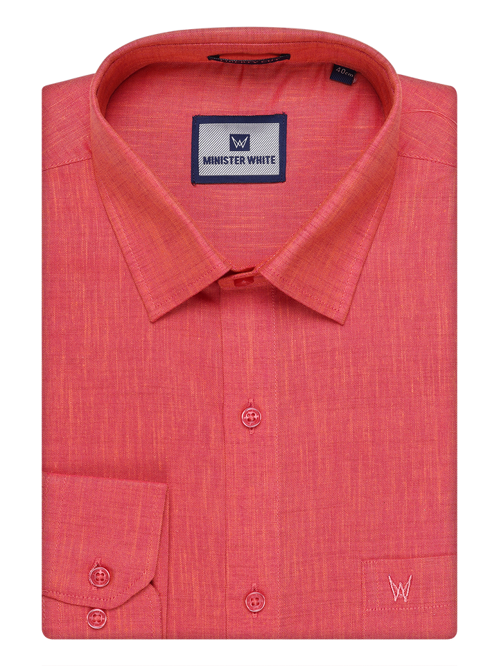 Mens Cotton Brown Color Shirt by Minister White