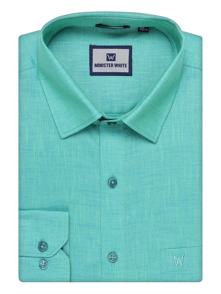 Mens Cotton light Blue Color Shirt by Minister White