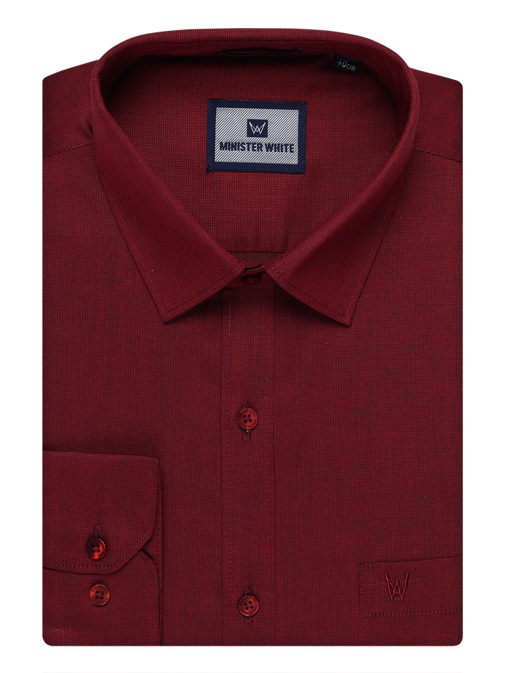 Men's Cotton Maroon Shirt Nector