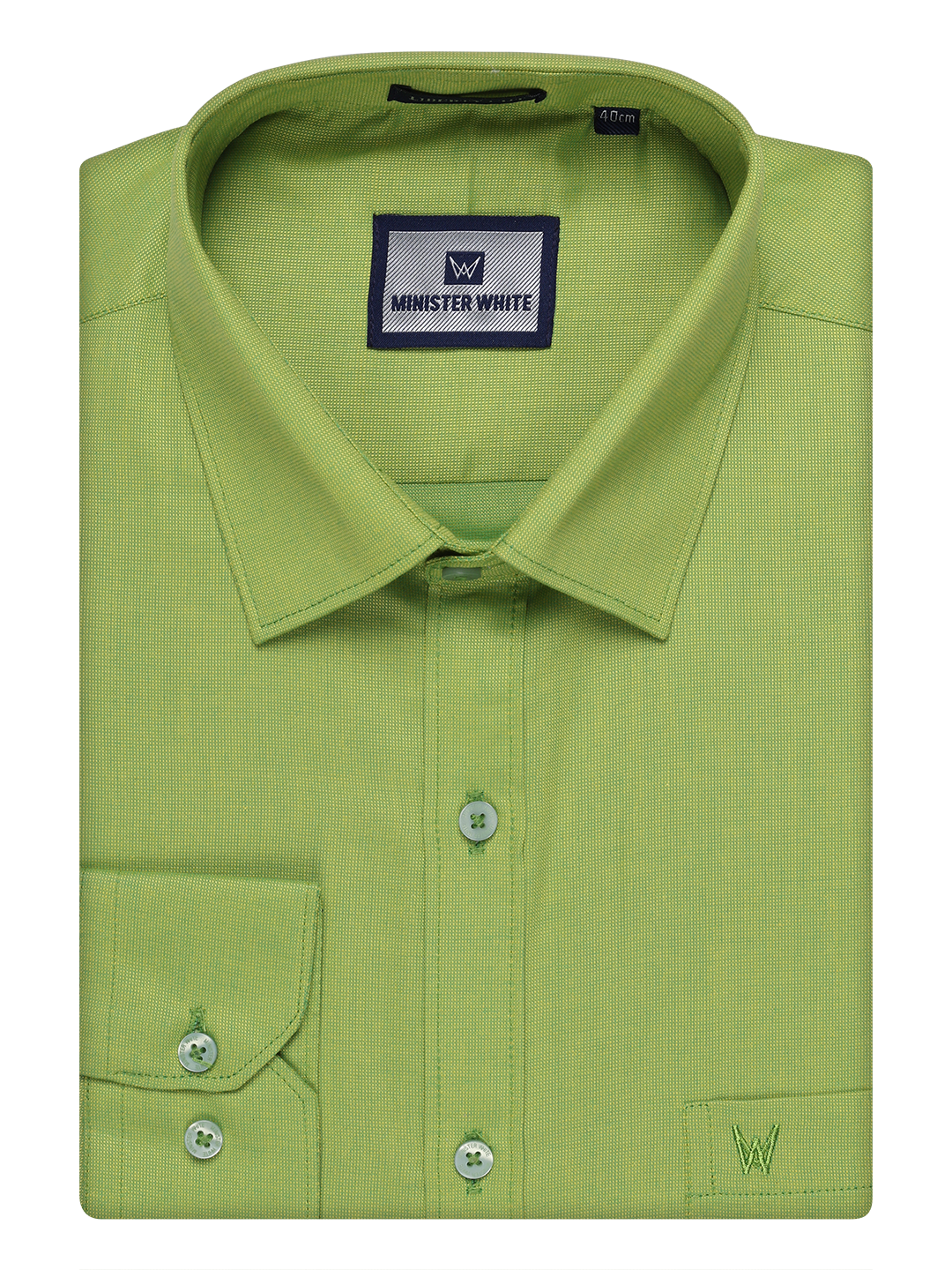 Men's Cotton Parrot Green Shirt Nector