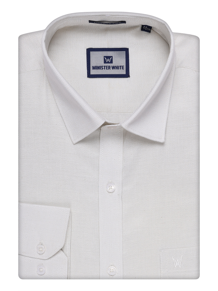 Mens Silver Color Tissue Shirt by Minister White