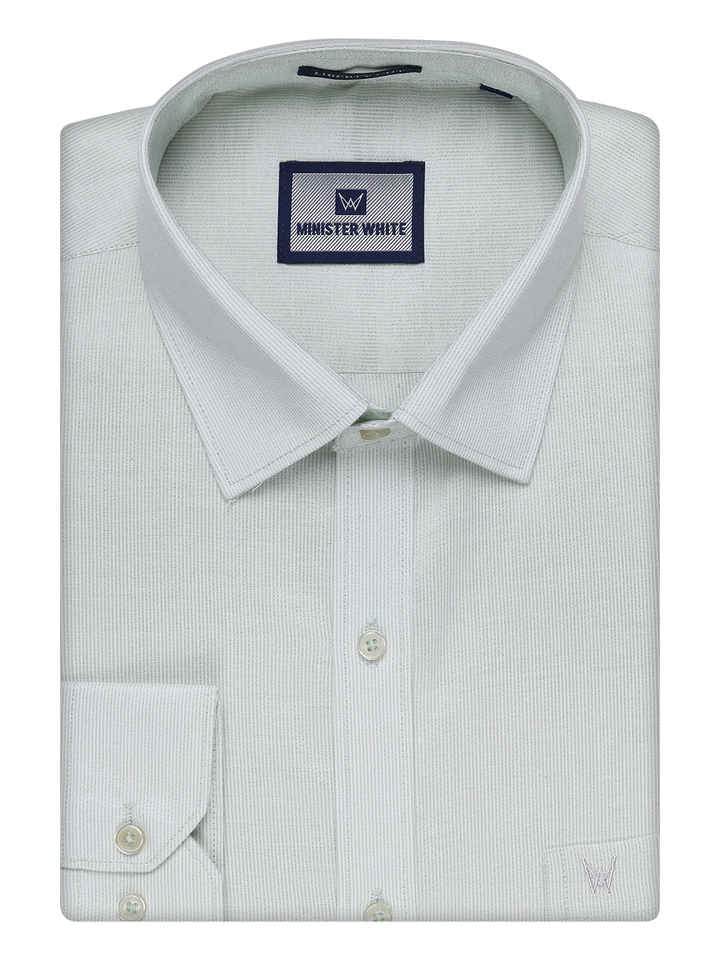 Mens Sky Green Color Tissue Shirt by Minister White