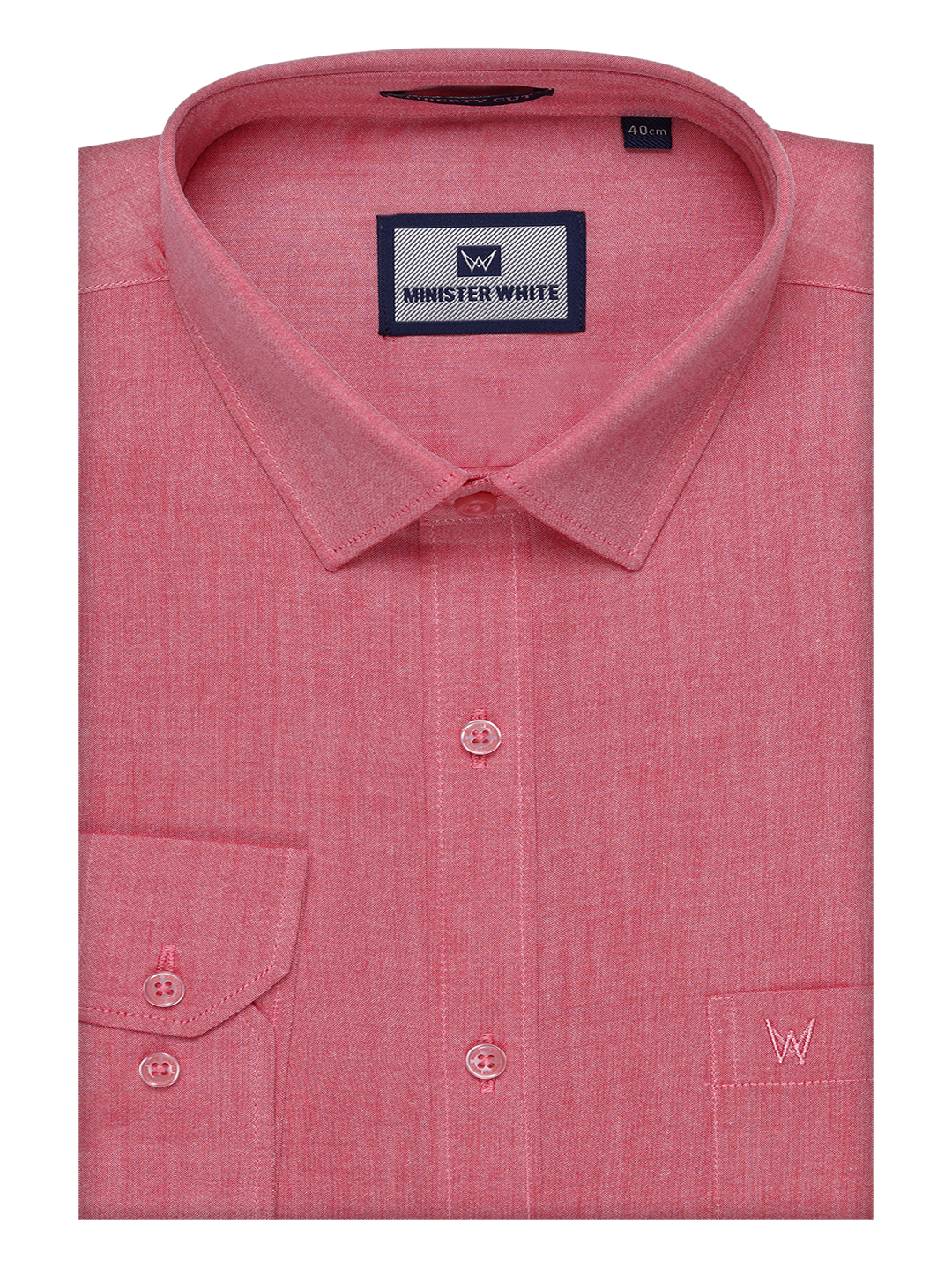Mens Cotton Pink Color Shirt by Minister White