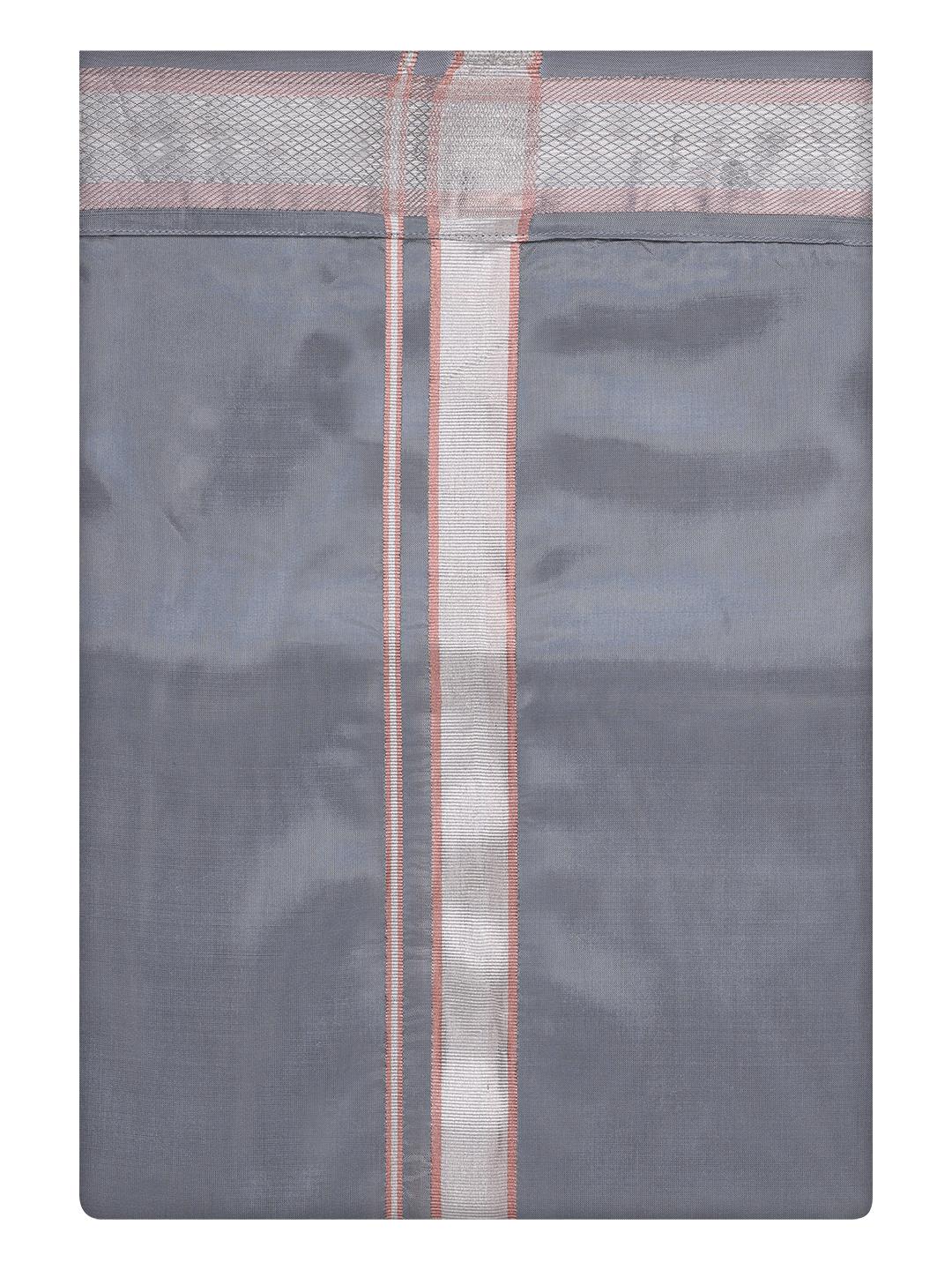 Men's Art Silk Silver Jari Border Dhoti Finesse