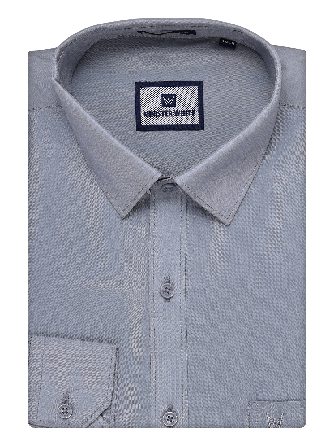 Men's Art Silk Steel Grey Full Sleeves Shirt Finesse