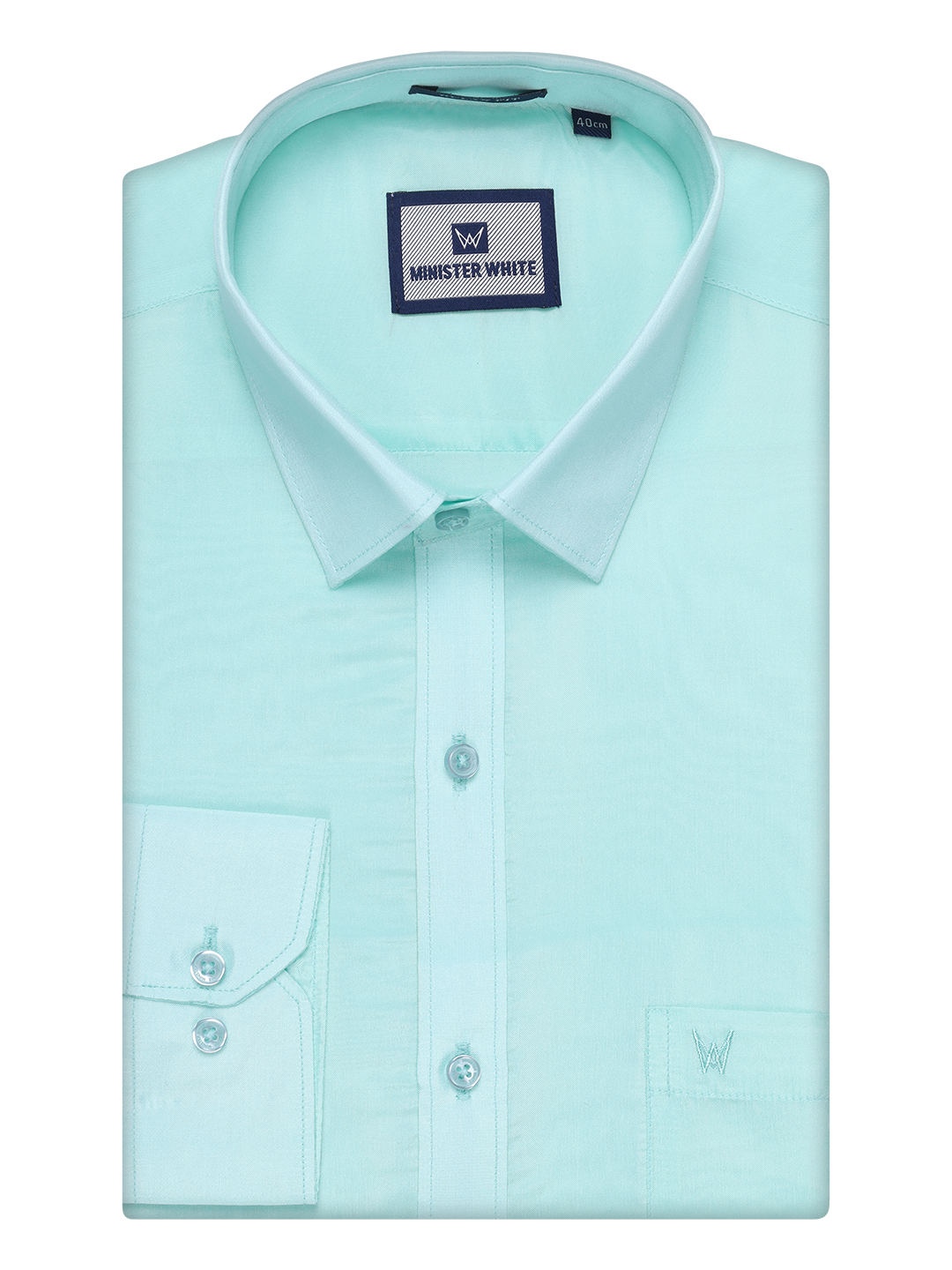 Mens Art Silk Mint Gold Color Full Sleeves Shirt by Minister White