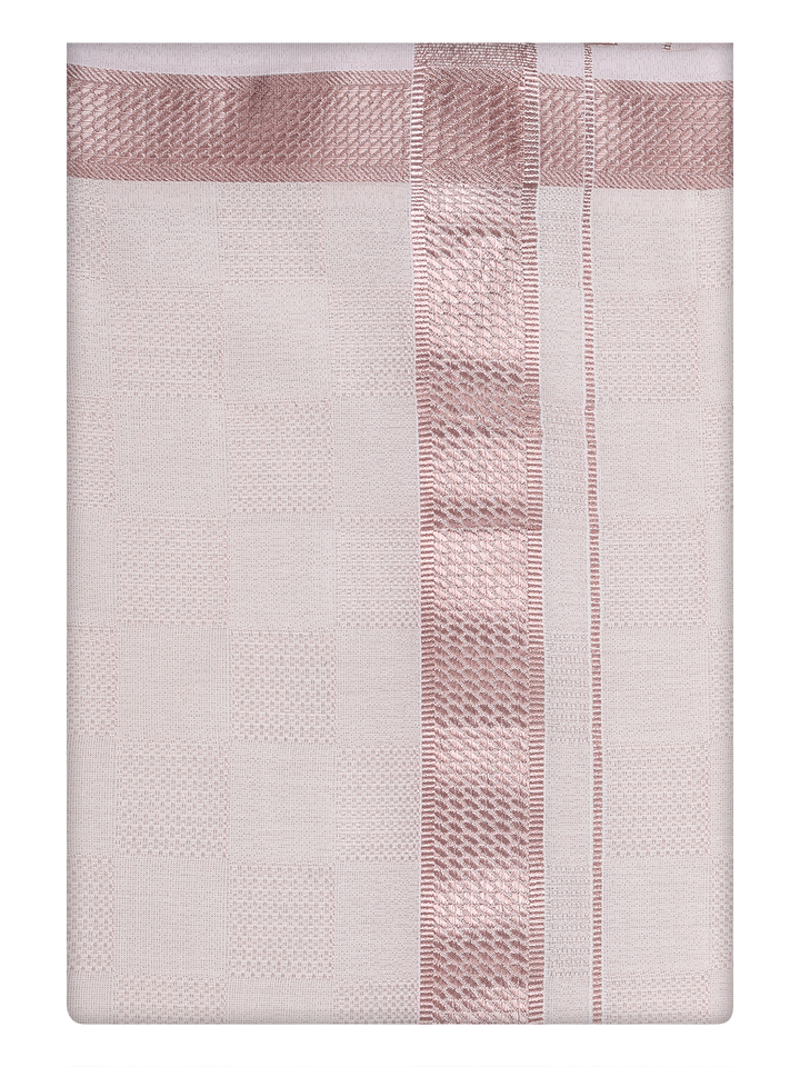Mens Almond Tissue Dhoti by Minister White