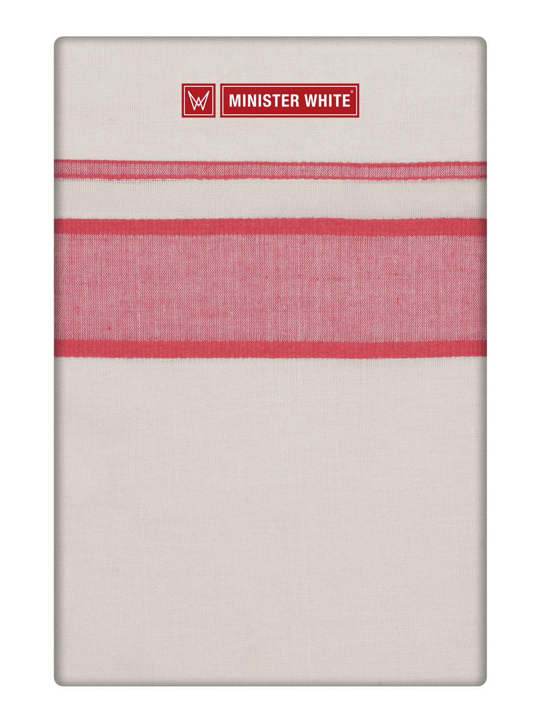 Men's Cotton Kara Light Red Fancy Border Double Layer Dhoti Uppala