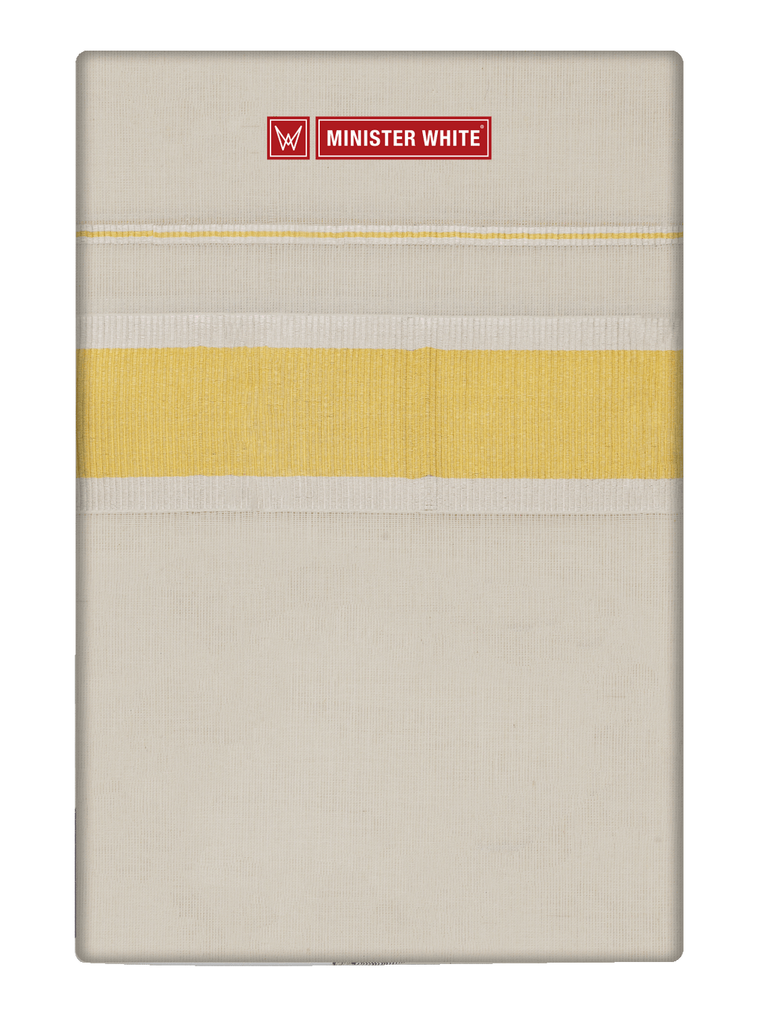Men's Cream Cotton Kara Fancy Gold Jari Border Double Layer Dhoti Haridwar 12502
