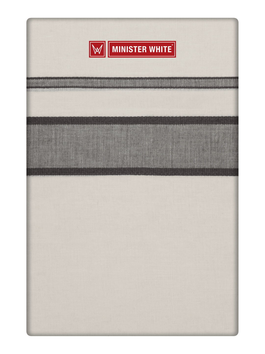 Men's Cotton Kara Dark Grey Fancy Border Double Layer Dhoti Uppala