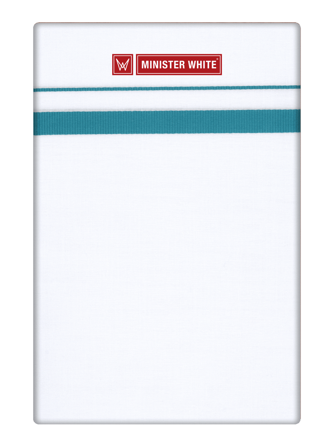 Men’s White Cotton Single Layer Dhoti with Peacock Green Fancy Border Sunrise