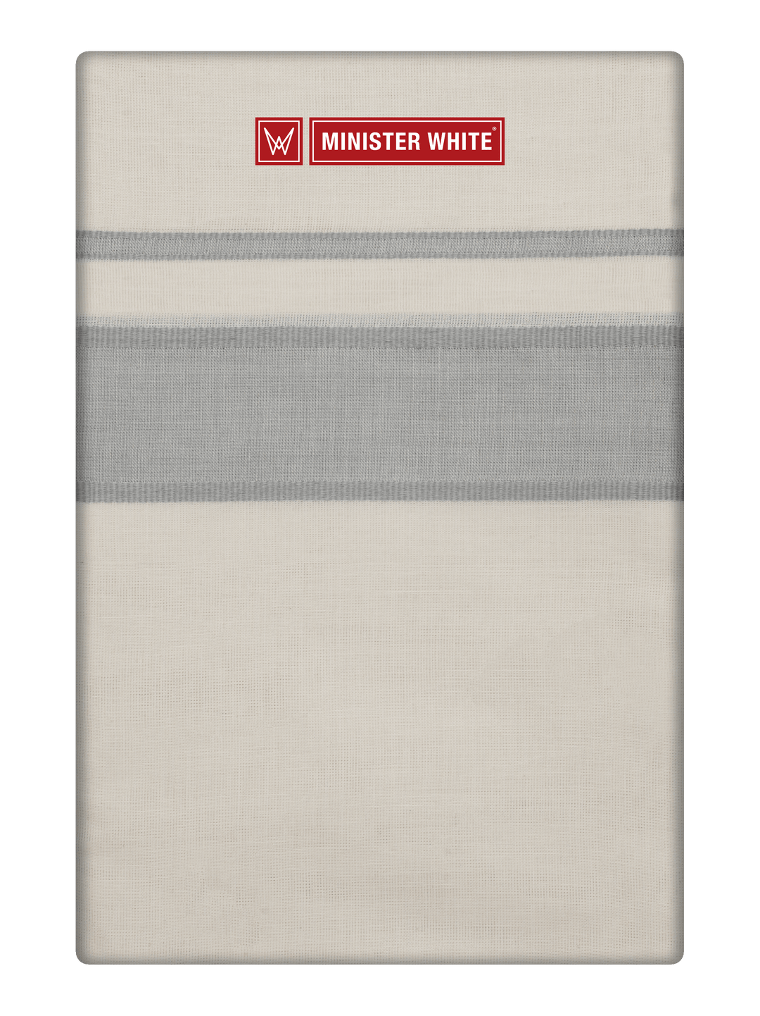 Men's Cotton Kara Grey Fancy Border Double Layer Dhoti Uppala