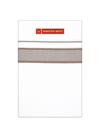 Men’s White Cotton Single Layer Dhoti with Light Brown Fancy Border True Value