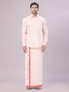 Men's Tissue Maroon Color Dhoti Shirt Wedding Combo Maverick
