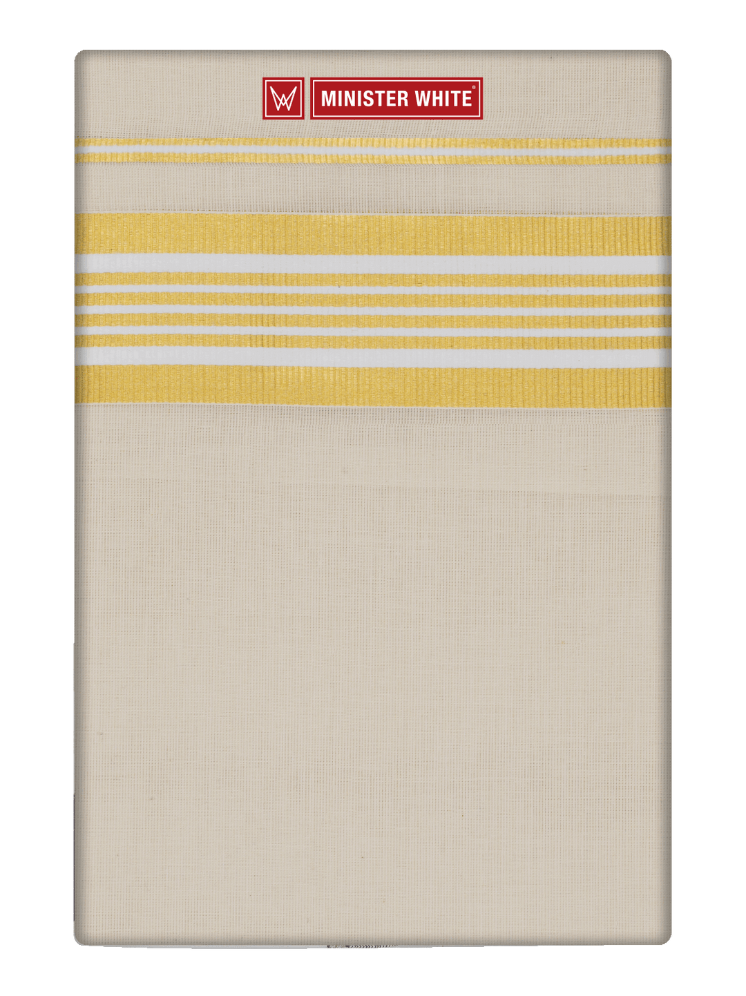 Men's Cream Cotton Kara Fancy Gold Jari Border Double Layer Dhoti Haridwar 82985