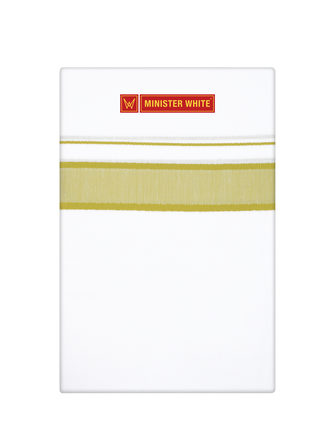 Men’s White Cotton Single Layer Dhoti with Apple Green Fancy Border True Value