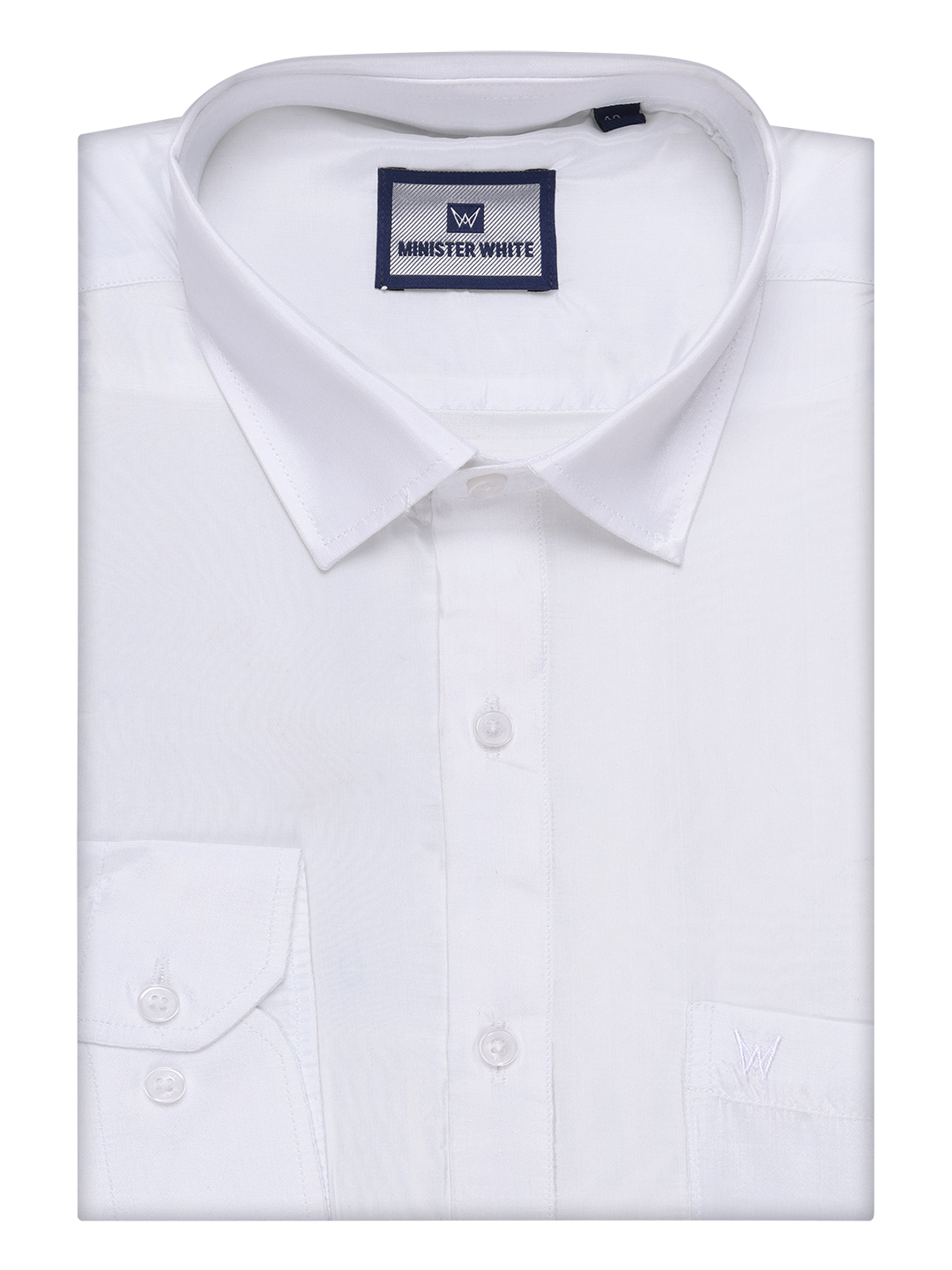 Men's Art Silk Half White Full Sleeves Shirt Finesse
