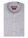 Men's Ash Color Chinese Collar Regular Fit Full Sleeves Shirt Apex