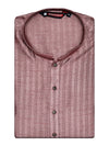 Men's Brown Jari Jacquard Shine Finish Mandarin Collar Kurta 30005