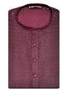 Men’s Cotton Dark Wine Jacquard Kurta 30035