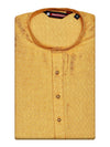 Men’s Cotton Mustard Yellow Jacquard Kurta 30035