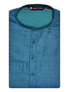 Men’s Cotton Royal Blue Jacquard Kurta 30035
