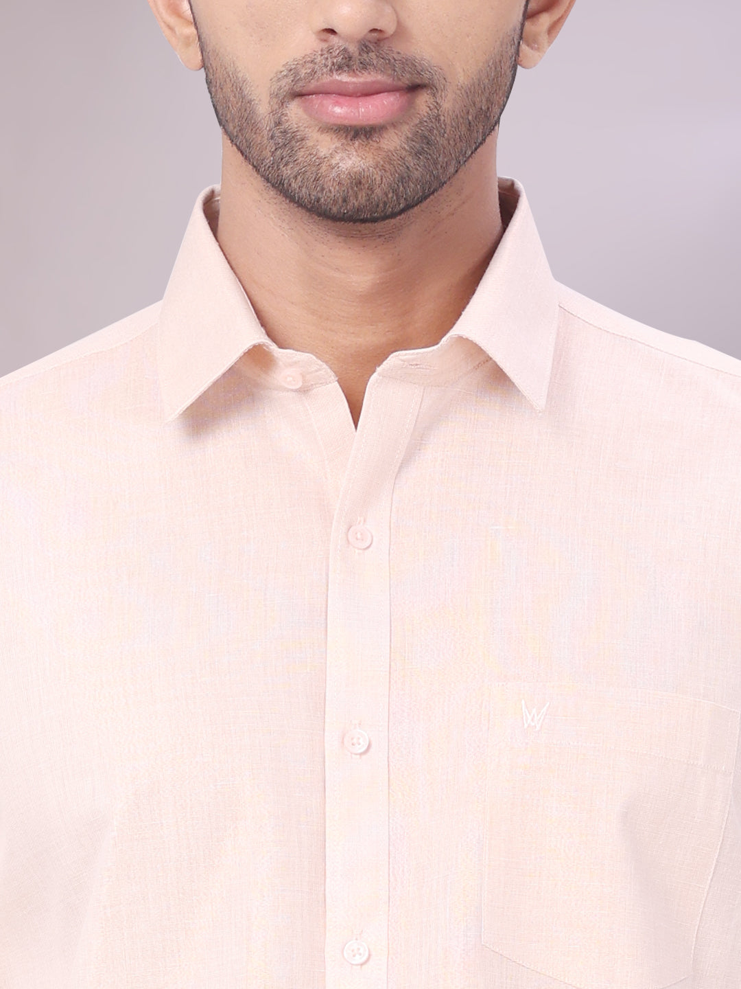 Men's Copper Color Tissue Shirt close view