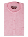 Men's Pink Color Chinese Collar Regular Fit Full Sleeves Shirt Apex