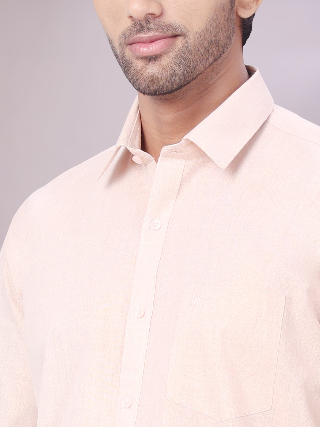 Men's Copper Color Tissue Shirt close view