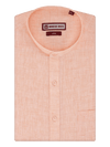 Men's Light Orange Color Chinese Collar Regular Fit Full Sleeves Shirt Apex