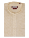 Men's Mustard Color Chinese Collar Regular Fit Full Sleeves Shirt Apex